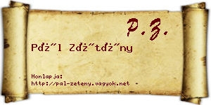 Pál Zétény névjegykártya
